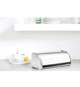 Roll Top Bread Box, Brilliant Steel