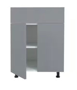 Radiance 36 in. W x 24 in. D x 34.50 in. H Ready to Assemble Slab Base Kitchen Cabinet in White
