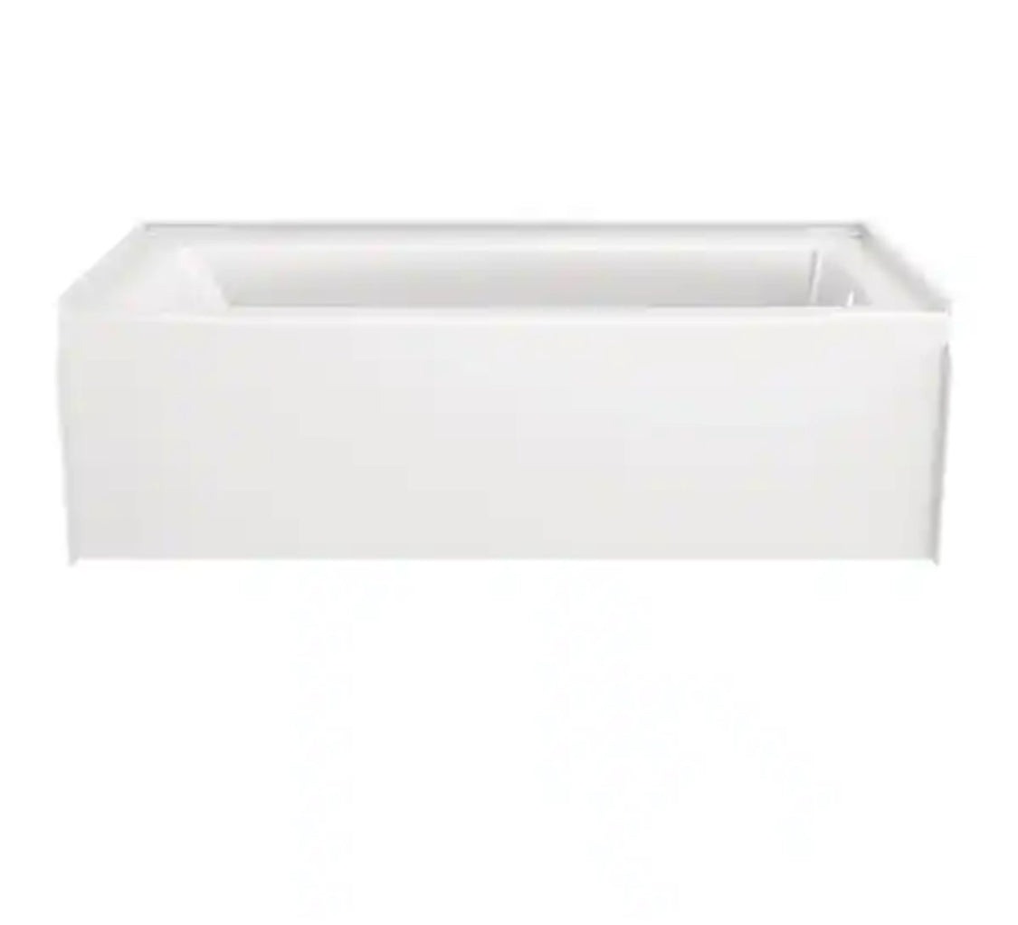 Classic 500 60 in. Right Drain Rectangular Alcove Bathtub in High Gloss White