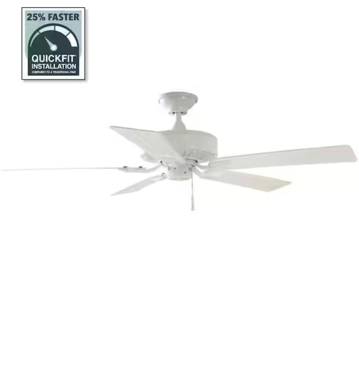 Barrow Island 52 in. Indoor/Outdoor Wet Rated White Ceiling fan