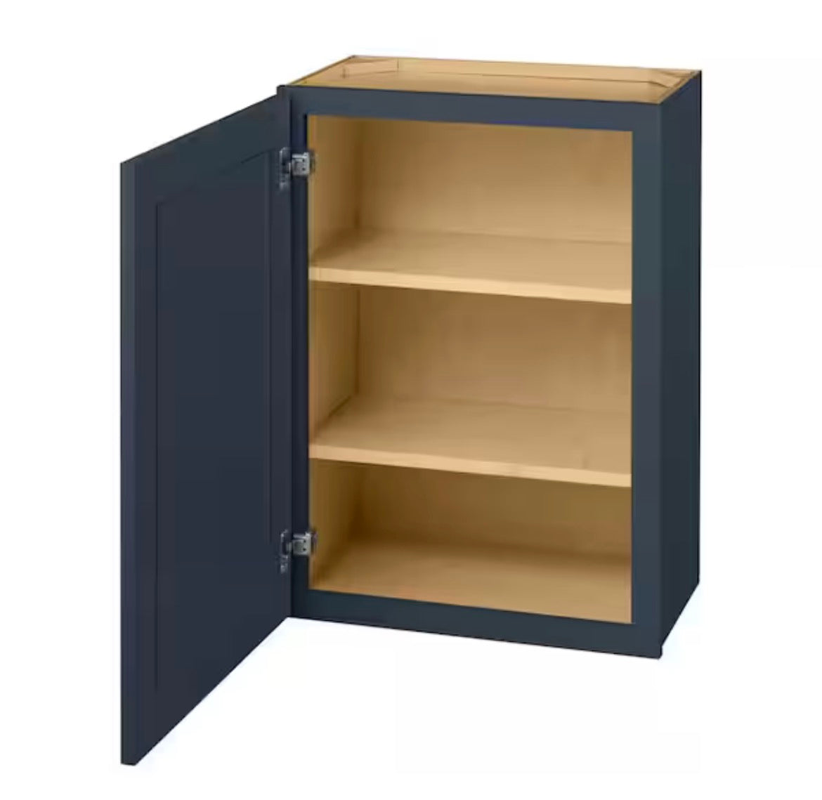 Avondale 21 in. W x 12 in. D x 42 in. H Ready to Assemble Plywood Shaker Wall Kitchen Cabinet in Ink Blue