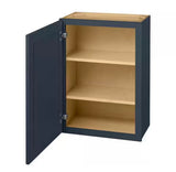 Avondale 21 in. W x 12 in. D x 42 in. H Ready to Assemble Plywood Shaker Wall Kitchen Cabinet in Ink Blue