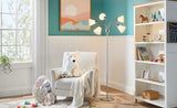 67 in. 5-Light Brushed Nickel Gooseneck Floor Lamp with White Acrylic Shades
