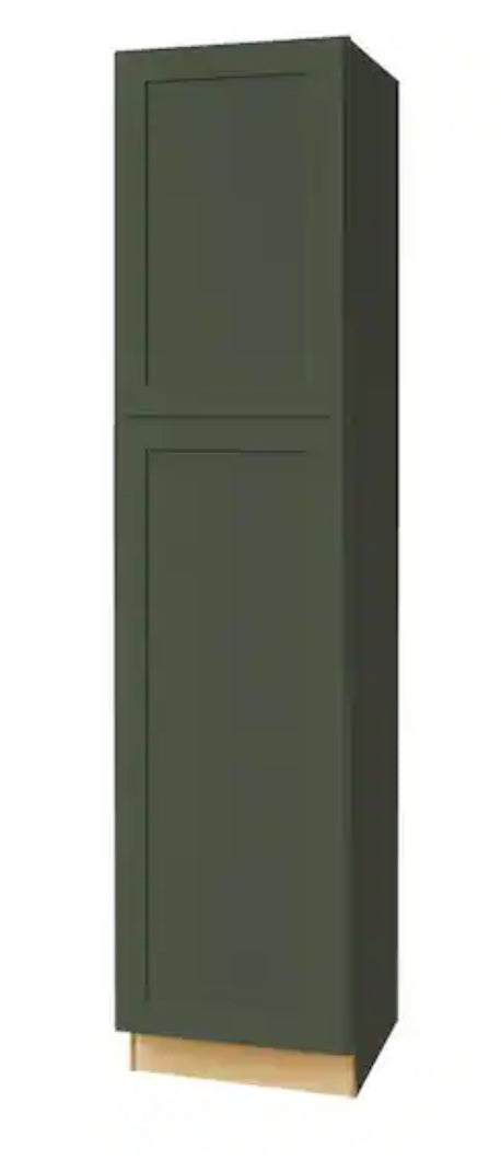 Avondale 18 in. W x 24 in. D x 84 in. H Ready to Assemble Plywood Shaker Pantry Kitchen Cabinet in Fern Green