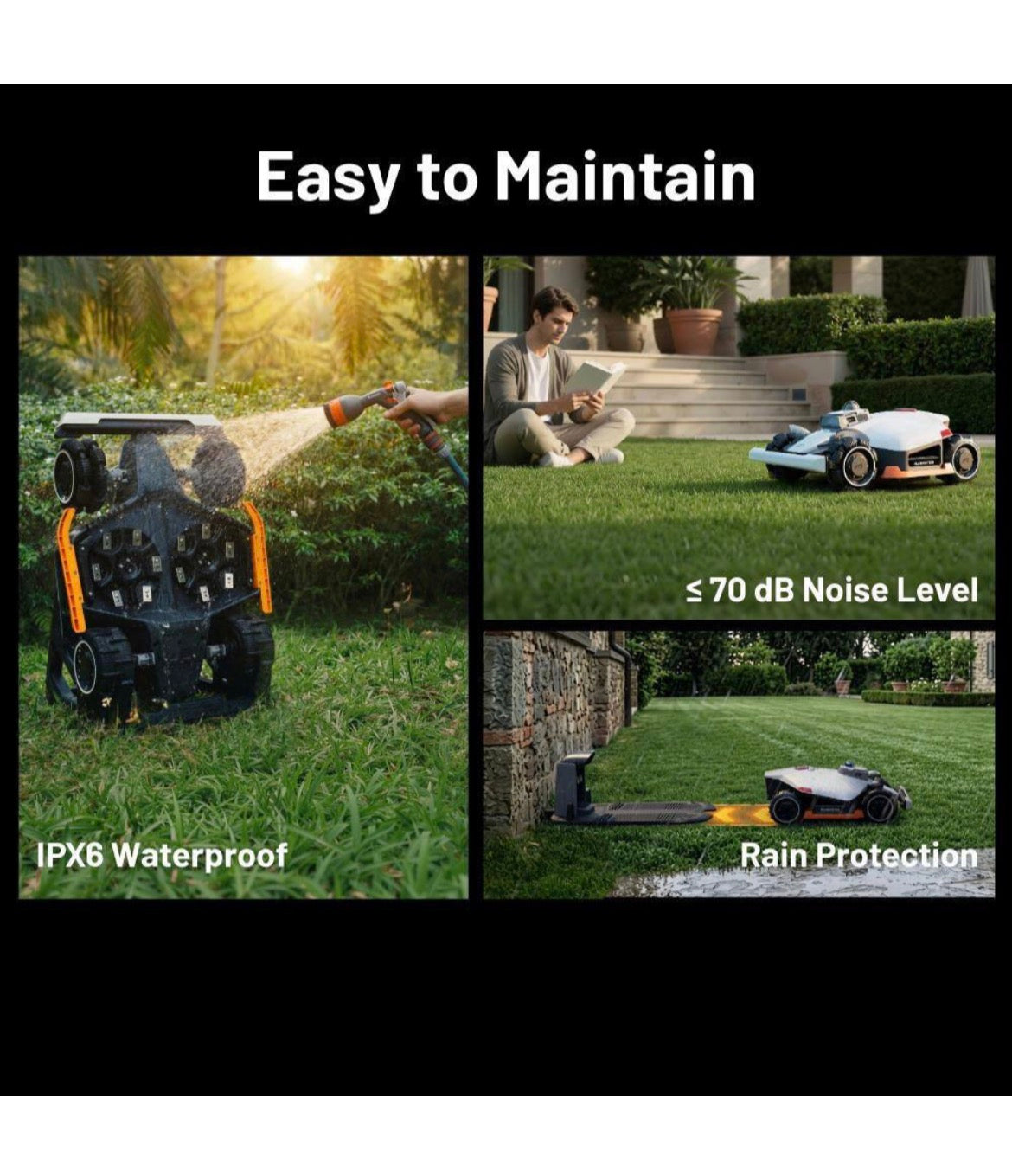 Luba 3 AWD 16 in. 360° LiDAR Robot Lawn Mower (1.25 Acre)Adjustable Cutting Height(2.2 in. - 4 in.)All Terrain AI Vision