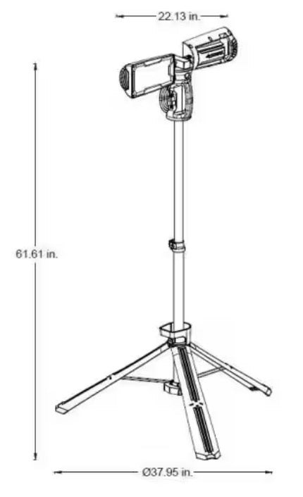 7000 Lumens Portable Corded LED Work Light with Tripod