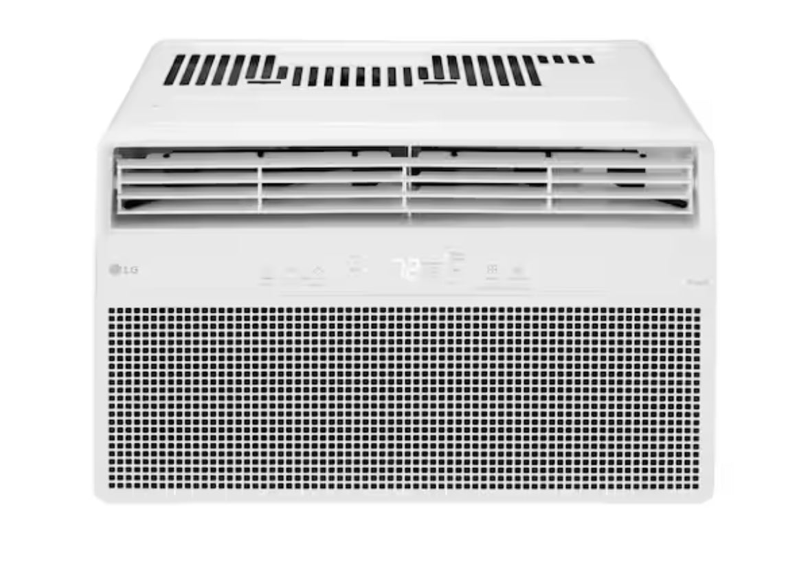 8,000 BTU, 115 Volts, Window Smart Air Conditioner Cools 350 sq. ft. with Remote, WiFi Enabled and Dehumidifier in White
