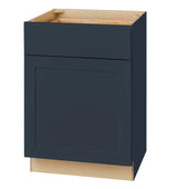 Avondale 24 in. W x 24 in. D x 34.5 in. H Ready to Assemble Plywood Shaker Base Kitchen Cabinet in Ink Blue