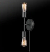 Stockport 2-Light Matte Black Wall Sconce