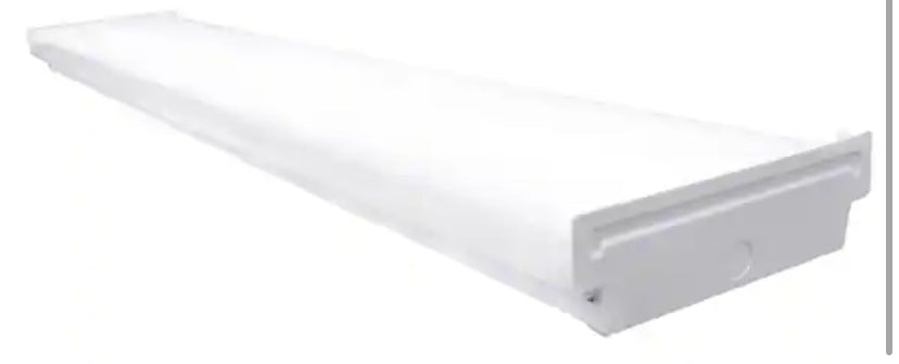 4 ft. 5600 Lumens Square Lens Integrated LED White Wrap Light, 4000K (2-Light)