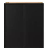 Leyton 36 in. W x 12 in. D x 42 in. H Ready to Assemble Plywood Slim Shaker Wall Kitchen Cabinet in Raven Black