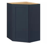 Avondale 24 in. W x 24 in. D x 36 in. H Ready to Assemble Plywood Shaker Diagonal Corner Kitchen Cabinet in Ink Blue (#128)