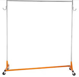 Z Rack, Industrial Grade Z Base Garment Rack, Height Adjustable Rolling Z Garment Rack, Sturdy Steel Z Base Rack Silver