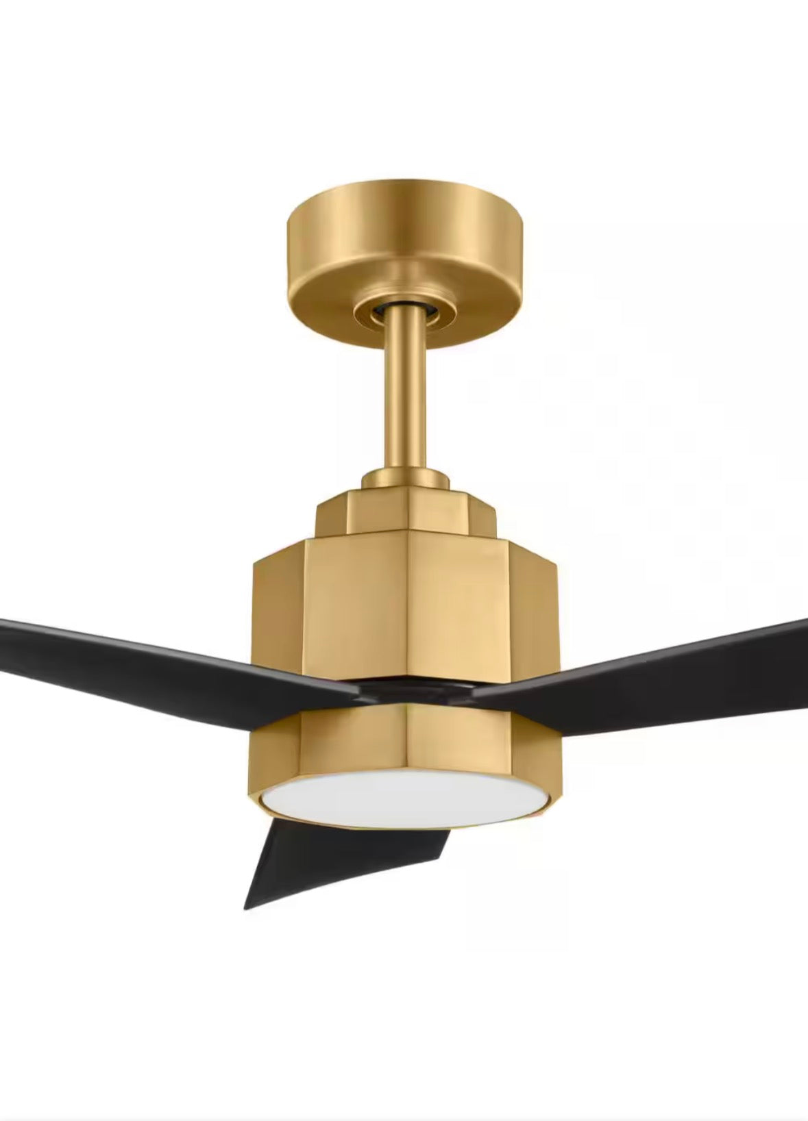 Everlea 52 in. Indoor/Covered Outdoor Brushed Gold Modern Ceiling Fan with Color Changing LED and Remote Control