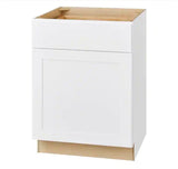 Avondale Shaker Alpine White Quick Assemble Plywood 24 in Base Kitchen Cabinet (24 in W x 24 in D x 34.5 in H)