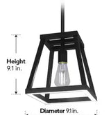 Katalyst 60-Watt 1-Light Matte Black Modern Adjustable CCT and 3-Light Modes Integrated LED Pendant Light