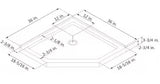 SlimLine 36 in. x 36 in. Neo-Angle Shower Pan Base in White