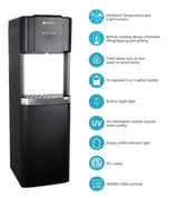 Matte Black and Stainless Steel Bottom Load Water Dispenser