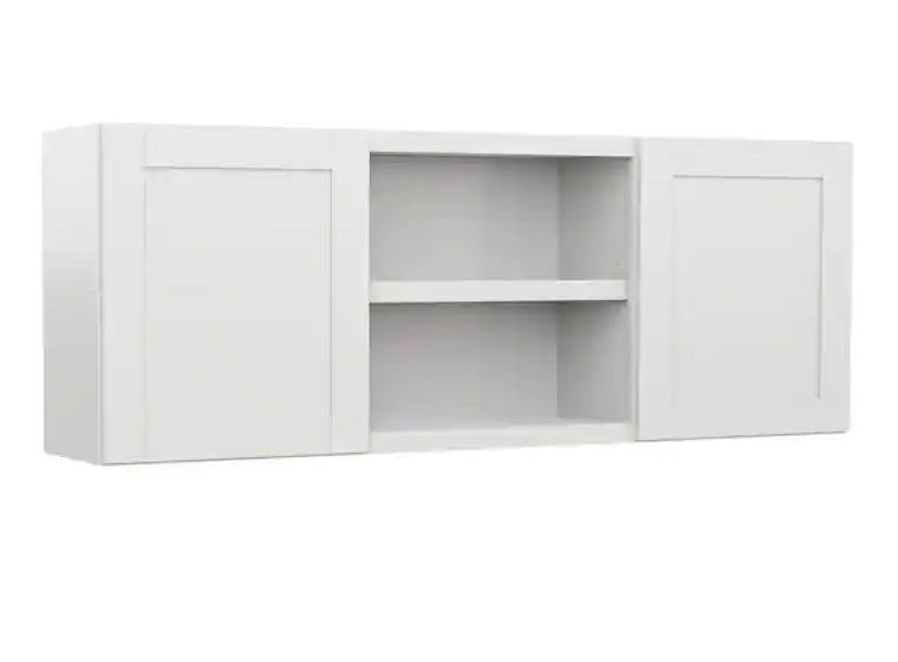 Richmond Verona White Plywood Shaker Ready to Assemble Wall Kitchen Laundry Cabinet Sft Cls 60 in W x 12 in D x 23 in H