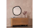 Calantha 36.5 in. W x 36.5 in. H Large Black Mirror - A Unique Fusion of Artistry and Functionality