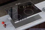 30 in. 4 Elements Radiant Electric Cooktop in Black with Knob Control, 6700W, 220-240V Hard Wire(No Plug)