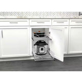 Chrome Steel 15 in. 2-Tier Pullout Basket with Soft-Close