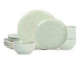 Mirella 12-Piece Light Green Stoneware Dinnerware Set (Service for 4)