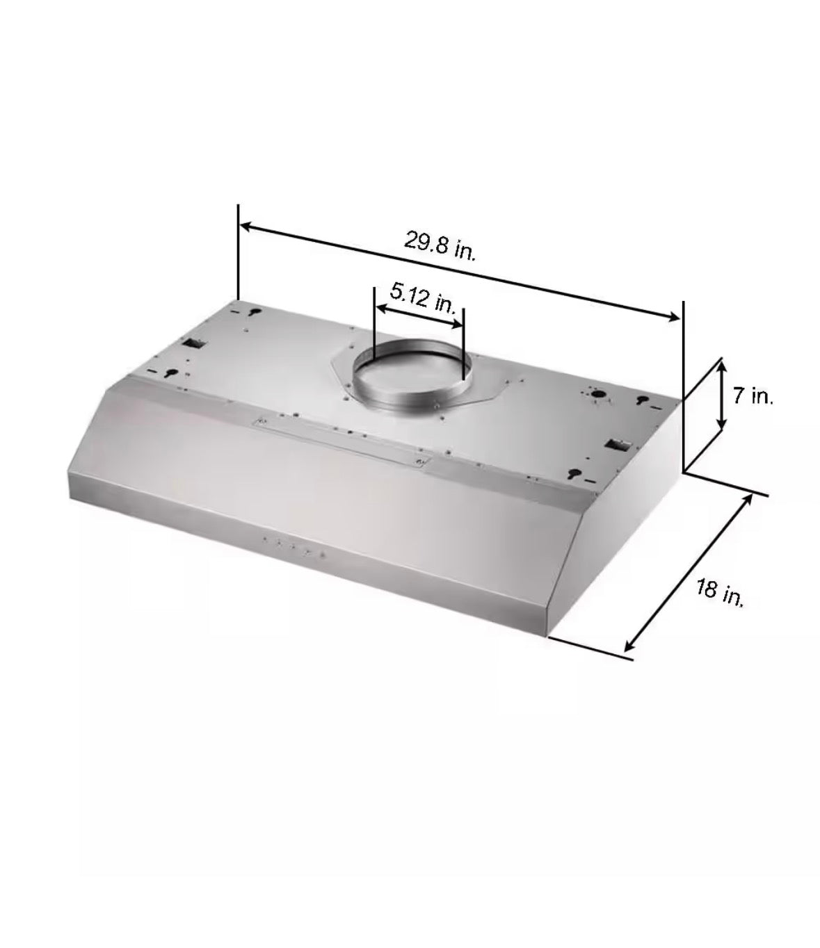 30 in. 340CFM Convertible Under Cabinet Range Hood in Stainless Steel