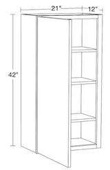21 in. W x 12 in. D x 42 in. H Ready to Assemble Plywood Shaker Wall Kitchen Cabinet in Dove Gray