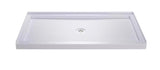 SlimLine 54 in. x 36 in. Single Threshold Alcove Shower Pan Base in White with Center Drain
