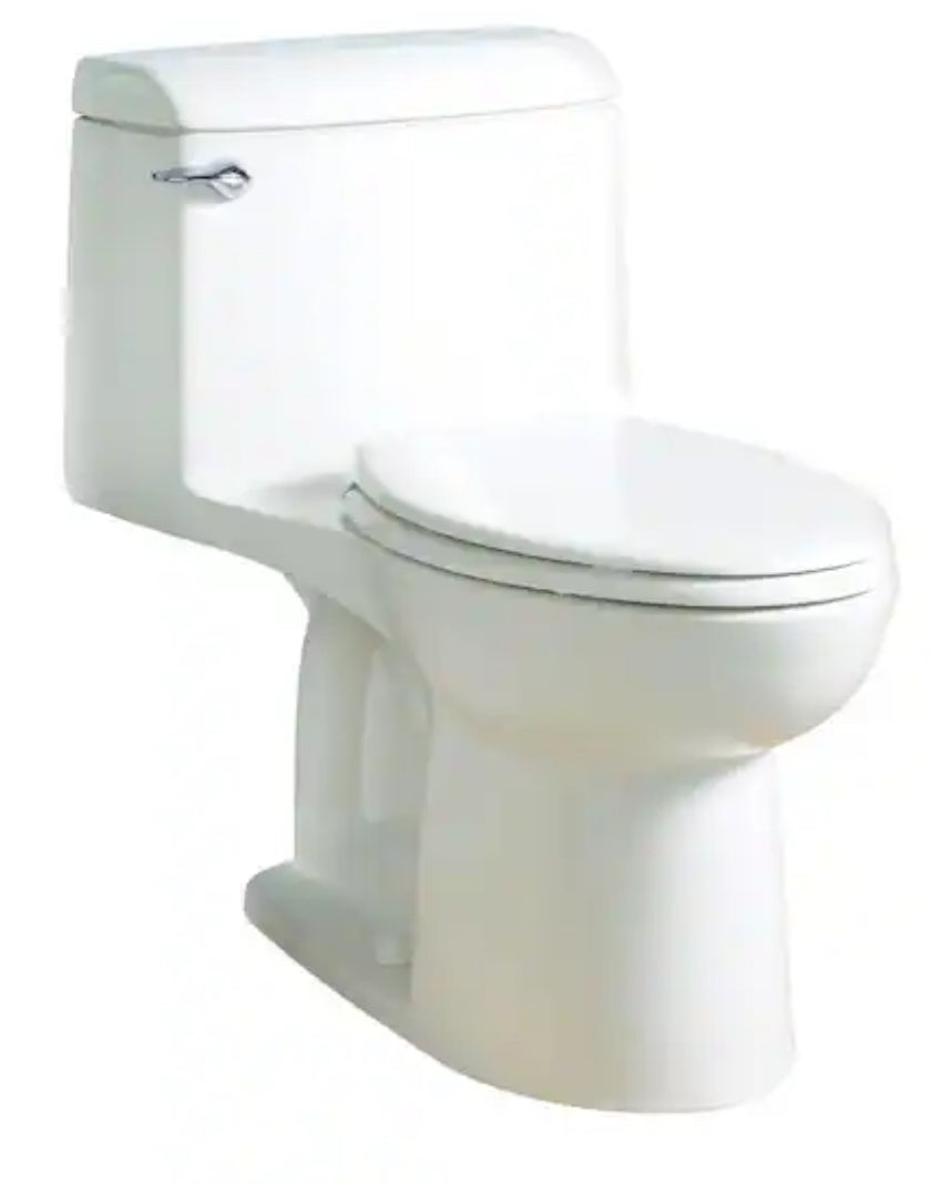 Champion Four 1-Piece 1.6 GPF Single Flush Elongated Toilet in White, Seat Included