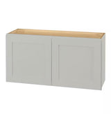 Avondale Shaker Dove Gray Ready to Assemble Plywood 36 in Wall Bridge Cabinet (36 in W x 18 in H x 12 in D)