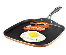 Load image into Gallery viewer, 10.5 in. Copper Cast Textured Surface Aluminum Non-Stick Griddle Pan
