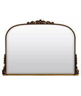 Antique Gold 44 in. W x 32 in. H Arched Polyurethane Framed with Decoration Antique Vanity Wall Mirror