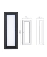 Rockwood 14.93 in. Black Modern Integrated LED Color Changing Outdoor Wall Lantern Sconce (1-Pack) Powered by Hubspace