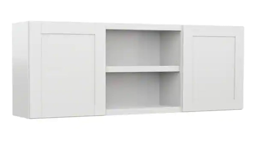 Verona White Shaker Stock Ready to Assemble Wall Kitchen Laundry Cabinet wth Soft Close 60 in. x 23 in. x 12 in.