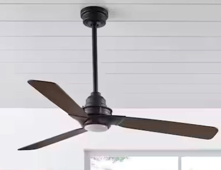 Ester 54 in. White Color Changing Integrated LED Indoor/Outdoor Matte Black Ceiling Fan with Light Kit and Remote