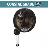 Henton 18 in. 3 Speed Oscillating High Velocity Flat Bronze Indoor/Outdoor Wall Mount Fan