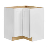 Avondale 36 in. W x 24 in. D x 34.5 in. H Ready to Assemble Plywood Shaker Lazy Susan Corner Cabinet in Alpine White