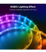 32.8 ft. Outdoor Plug-In Integrated LED Novelty RGBIC with White Lighting Wi-Fi Enabled String -Light