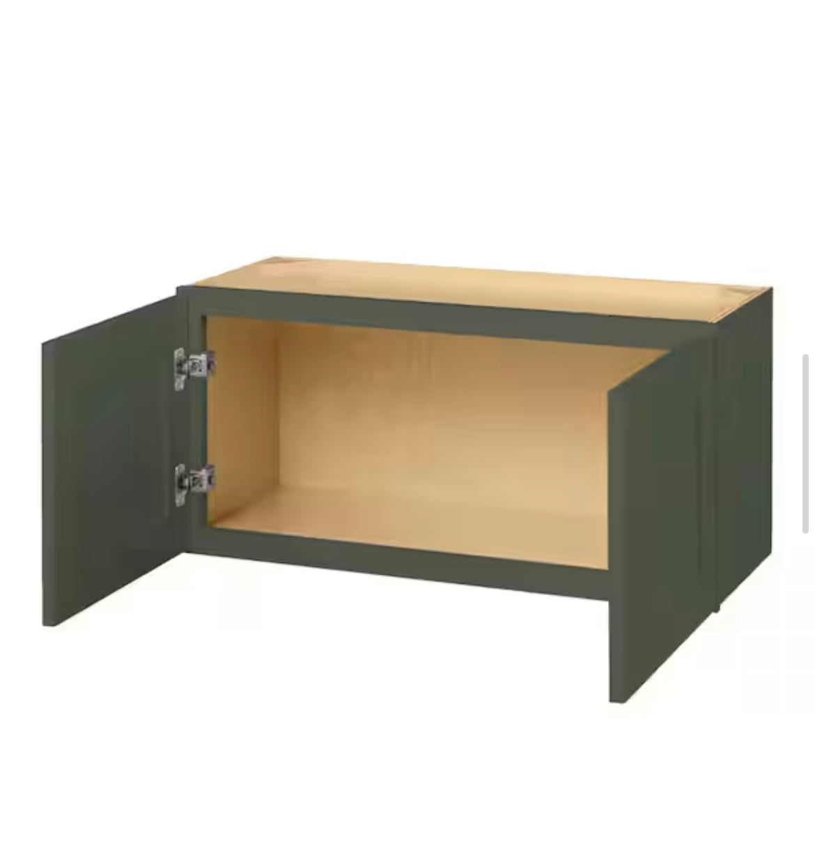 Avondale 30 in. W x 12 in. D x 15 in. H Ready to Assemble Plywood Shaker Wall Bridge Kitchen Cabinet in Fern Green