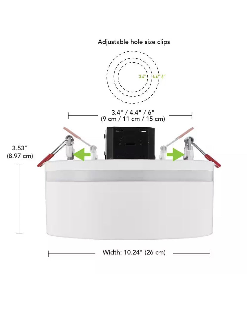 Flexinstall LED 8 in. White Dual Band Recessed Ceiling Light for Home with 5CCT + DuoBright Dimming