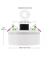 Flexinstall LED 8 in. White Dual Band Recessed Ceiling Light for Home with 5CCT + DuoBright Dimming