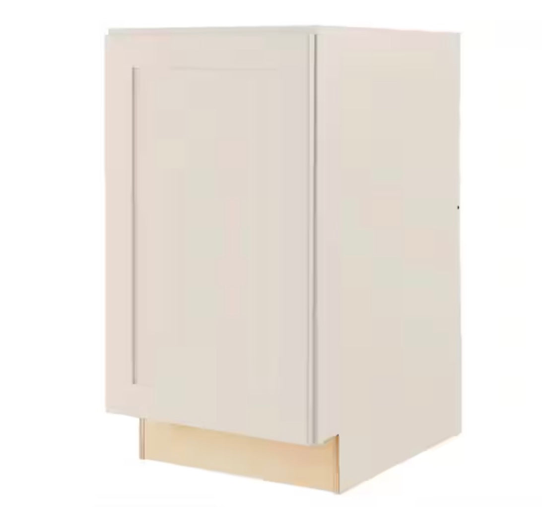 Avondale 18 in. W x 24 in. D x 34.5 in. H Ready to Assemble Plywood Shaker Trash Can Kitchen Cabinet in Antique White