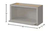 Avondale 30 in. W x 12 in. D x 18 in. H Ready to Assemble Plywood Shaker Microwave Wall Kitchen Cabinet in Dove Gray