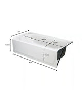 Maui 60 in. x 30 in. Soaking Bathtub with Right Drain in White