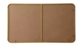 Timeless Home 40 in. H x 24 in. W Brass Modern Soft Corner Rectangular Wall Mirror
