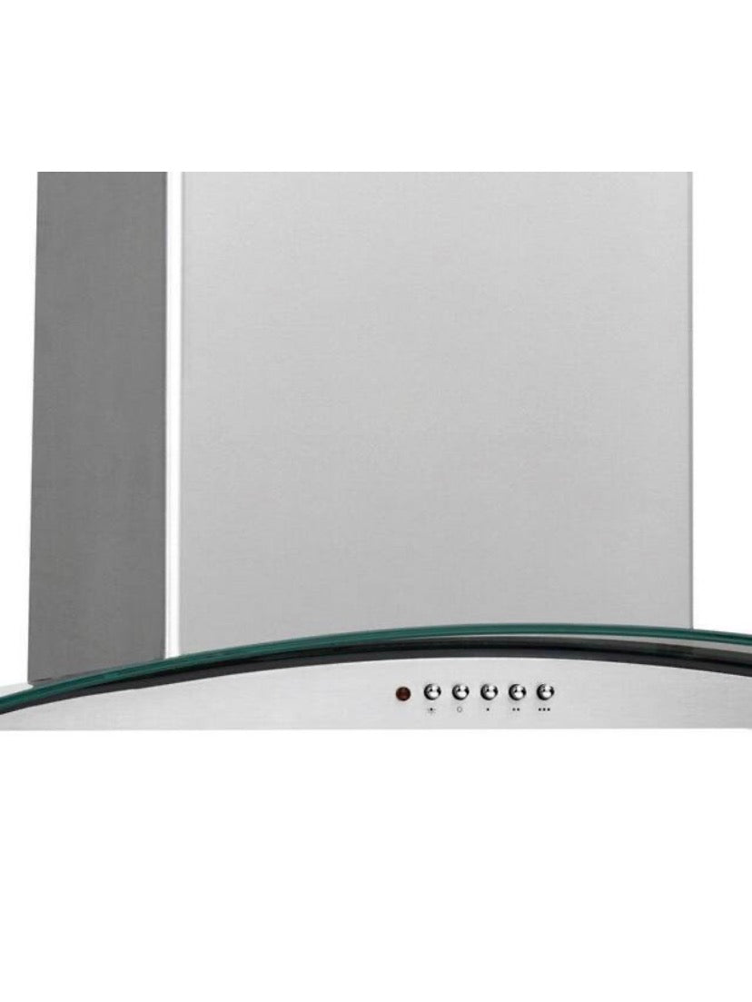 30 in. 400 CFM Convertible Wall Mount Chimney Range Hood in Stainless Steel with Aluminum Filter