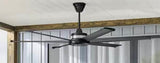 Mammoth 72 in. Smart Indoor/Outdoor Black Universal Mount Ceiling Fan with 12 in. Ext Tube Plus Remote and Phone App