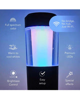 Low Voltage Black RGB Integrated LED Smart Wi-Fi Round Landscape Path Light, Works with Alexa/Hey Google/HomeKit/Siri